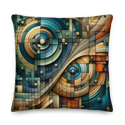 Abstract Art Pillow: Harmonic Precision