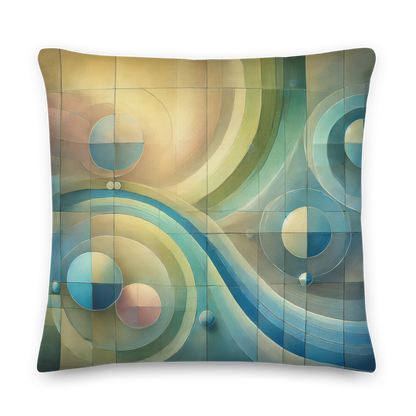 Abstract Art Pillow: Poised Equilibrium