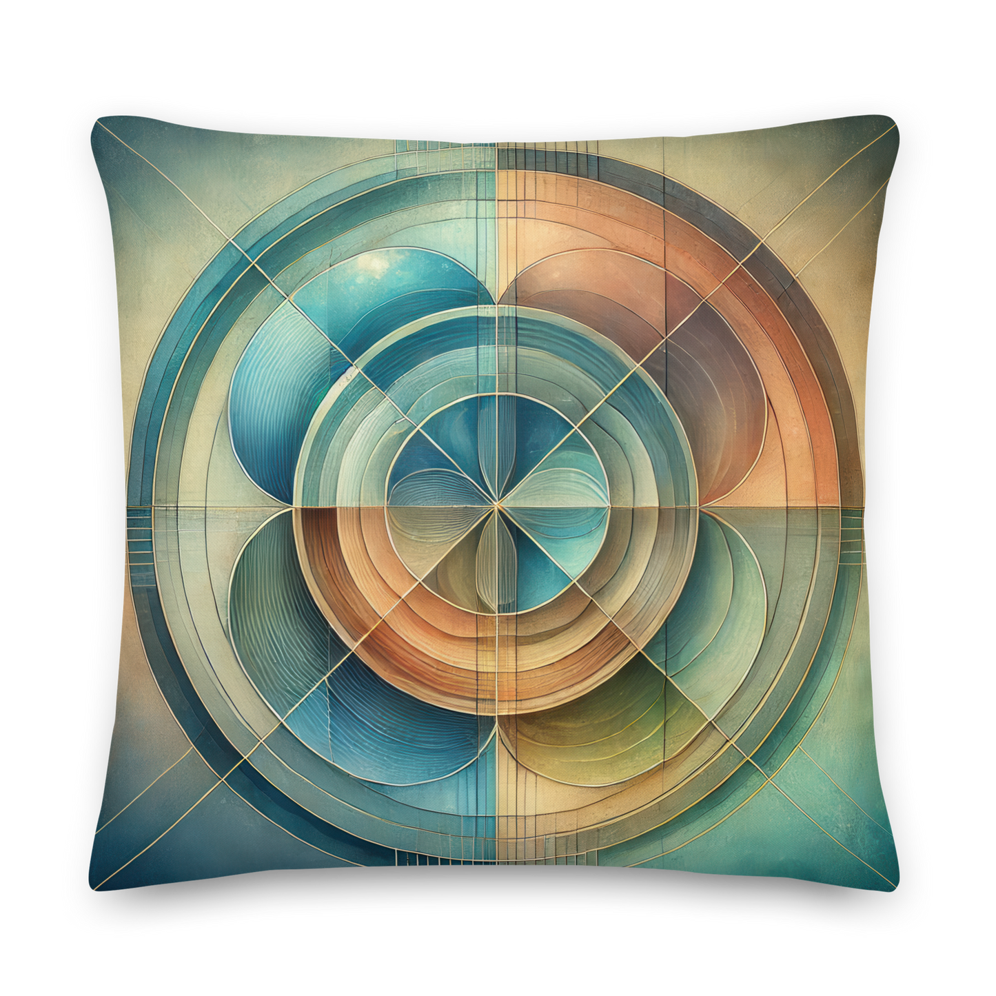 Abstract Art Pillow: Harmonious Reflection