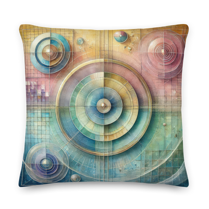 Abstract Art Pillow: Harmonic Equilibrium