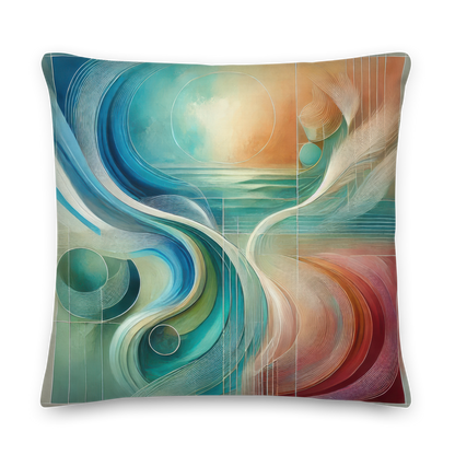 Abstract Art Pillow: Serenity in Harmony