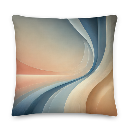 Abstract Art Pillow: Poised Horizon