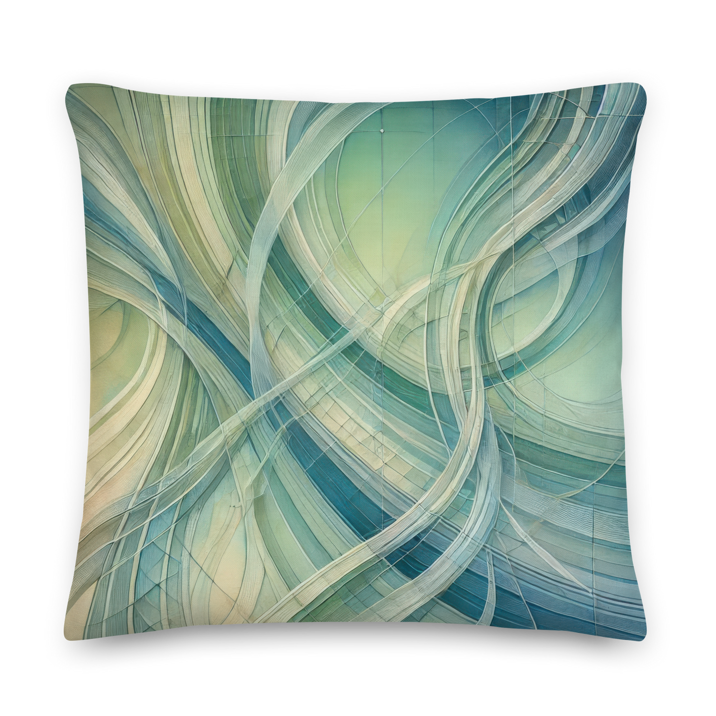 Abstract Art Pillow: Balanced Reflections