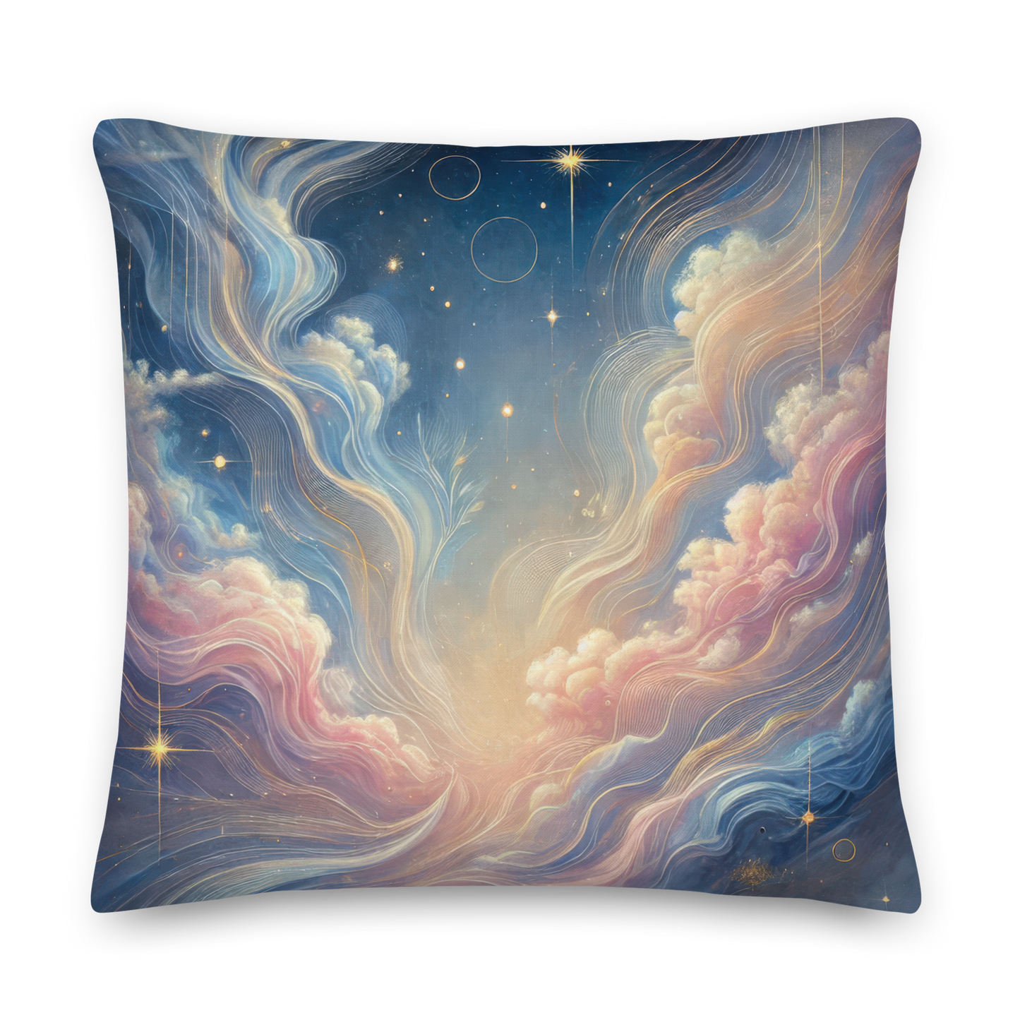 Abstract Art Pillow: Celestial Harmony