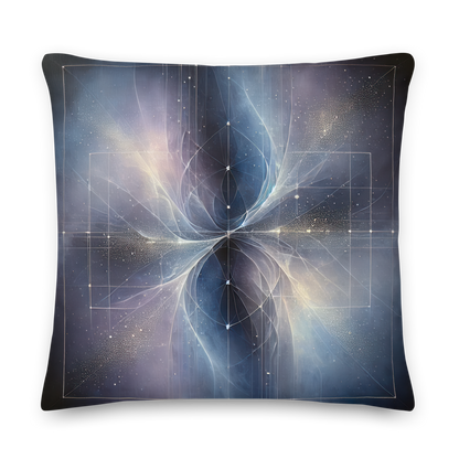 Abstract Art Pillow: Celestial Reflections