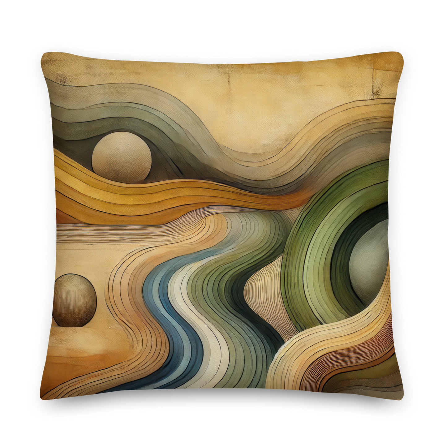 Abstract Art Pillow: Harmonious Flow