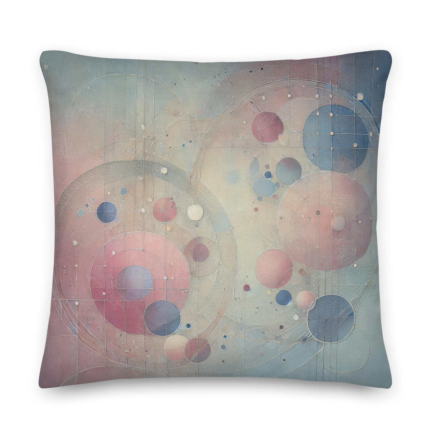 Abstract Art Pillow: Serene Echoes