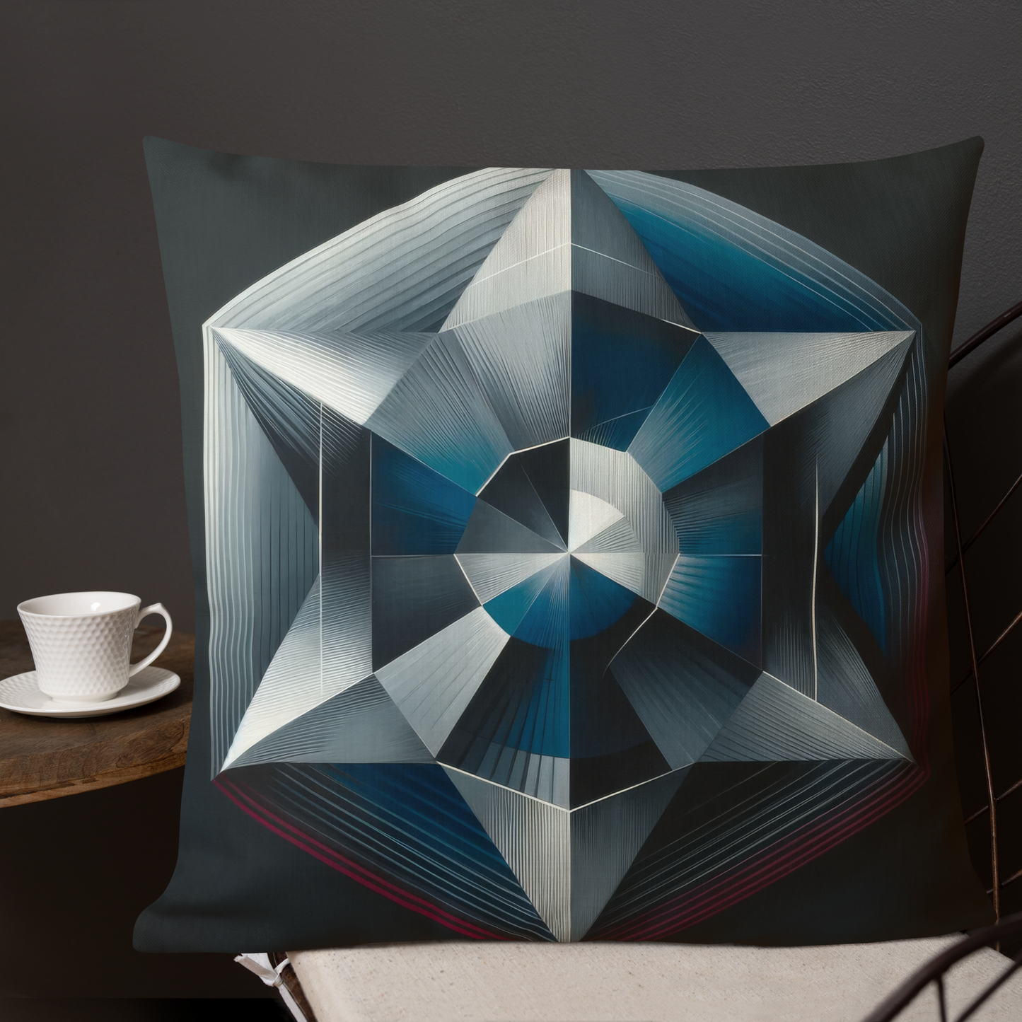 Abstract Art Pillow: Resolute Reflections