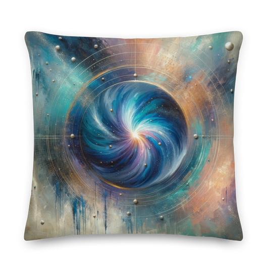 Abstract Art Pillow: Reflective Resurgence