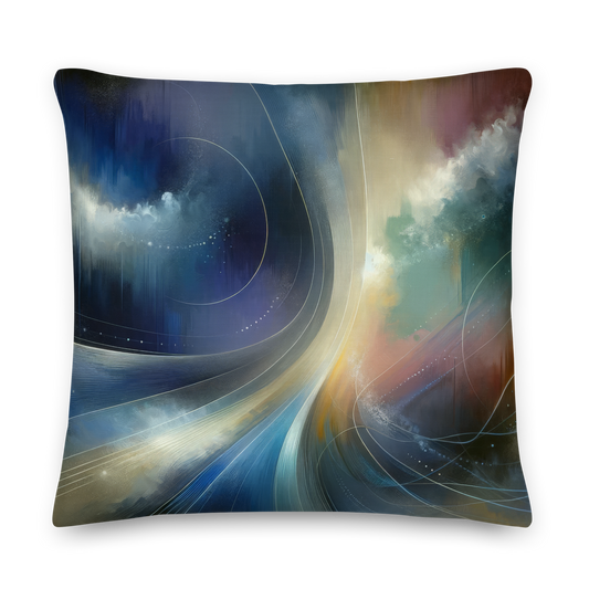 Abstract Art Pillow: Introspective Horizons