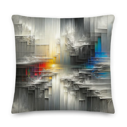 Abstract Art Pillow: Reflections on the Cusp