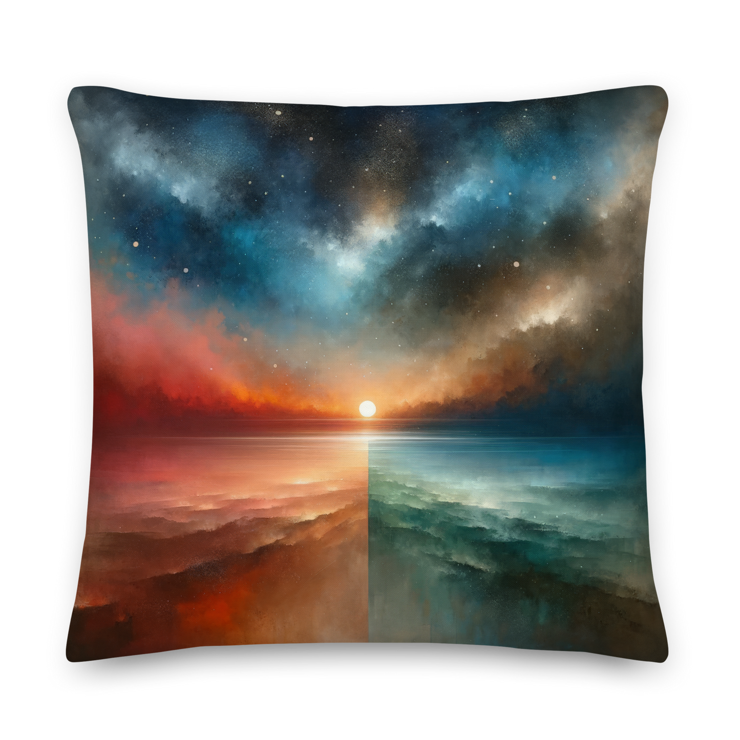 Abstract Art Pillow: Horizon of Intentions