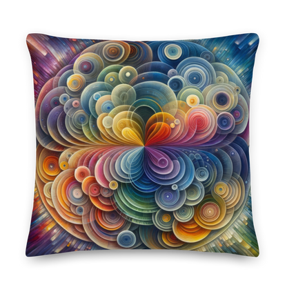 Abstract Art Pillow: Adaptive Echoes