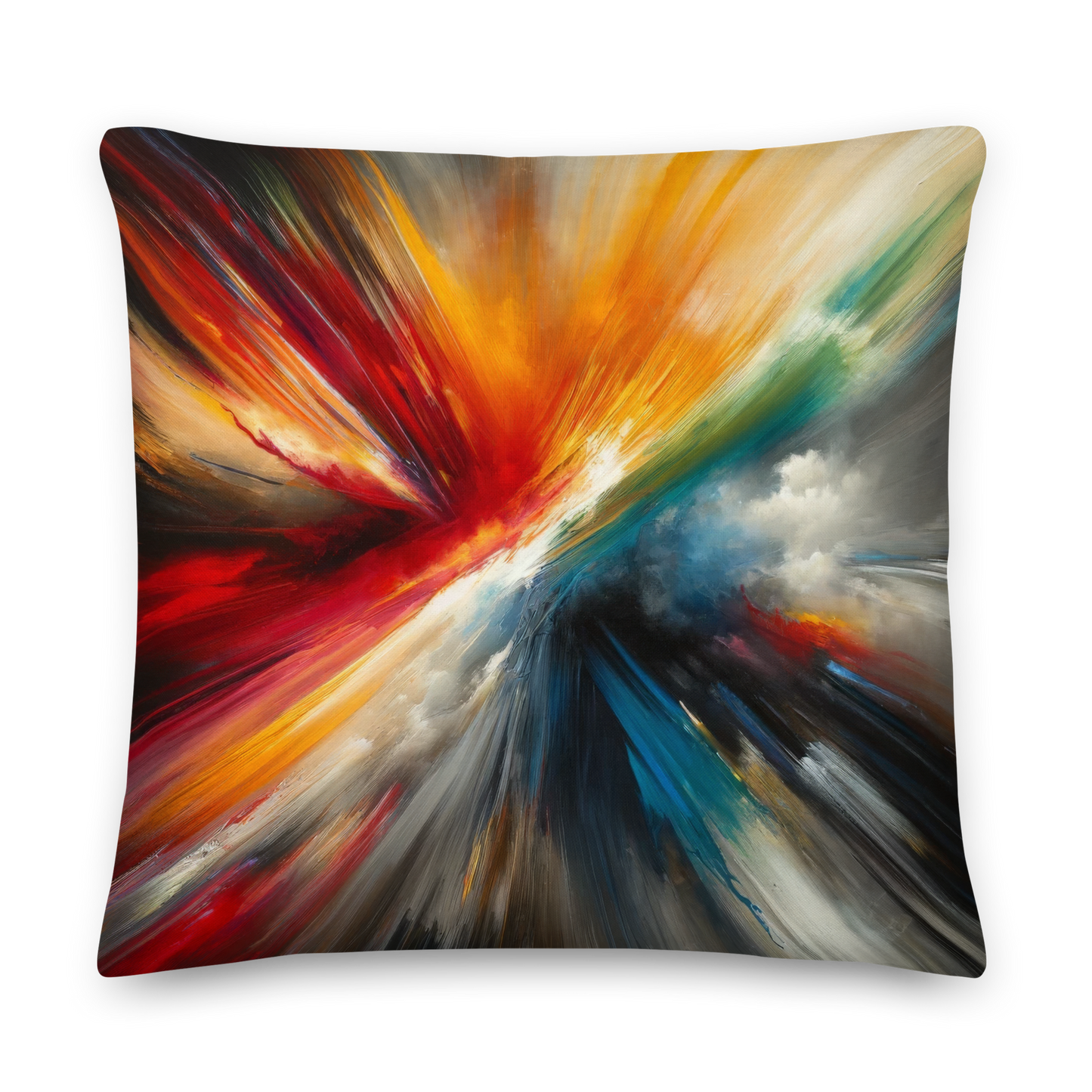 Abstract Art Pillow: Resilience in Spectrum