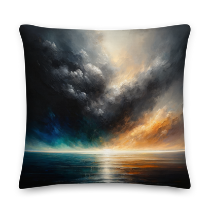 Abstract Art Pillow: Horizon of Intent