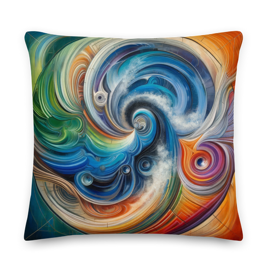 Abstract Art Pillow: Dynamic Integration