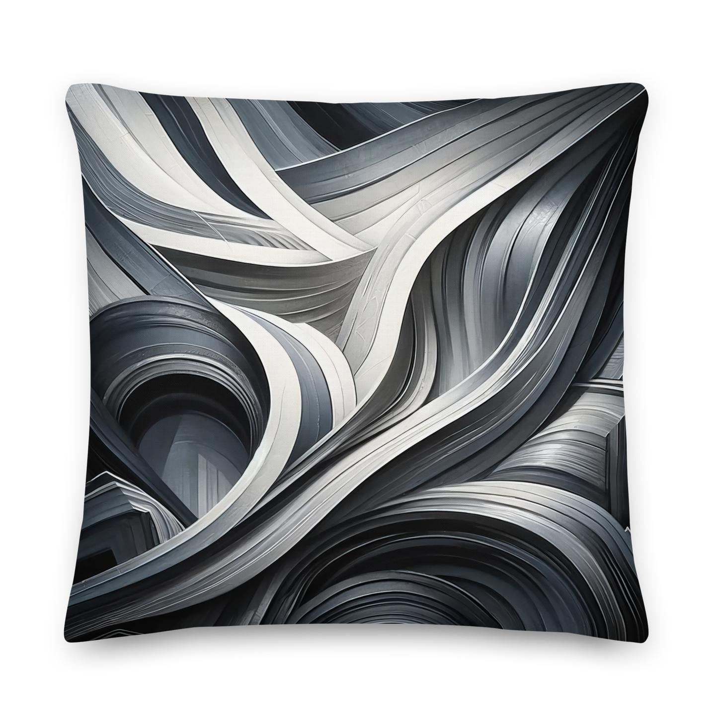 Abstract Art Pillow: Calculated Currents