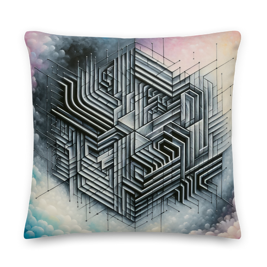 Abstract Art Pillow: Analytical Reverie