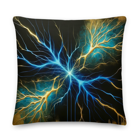 Abstract Art Pillow: Strategic Synapses