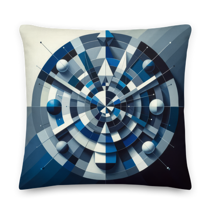 Abstract Art Pillow: Precision's Palette