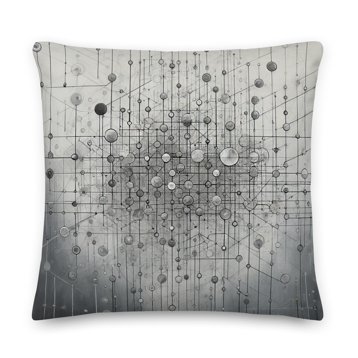 Abstract Art Pillow: Precision Network