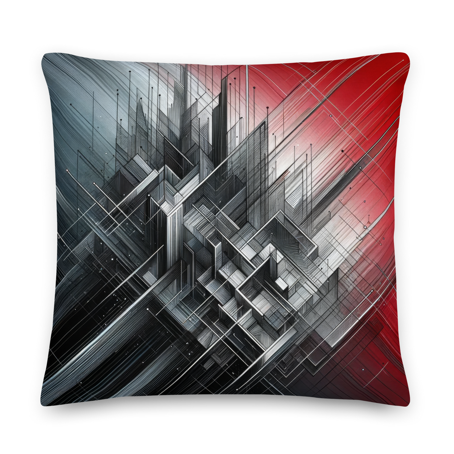 Abstract Art Pillow: Strategic Crescendo