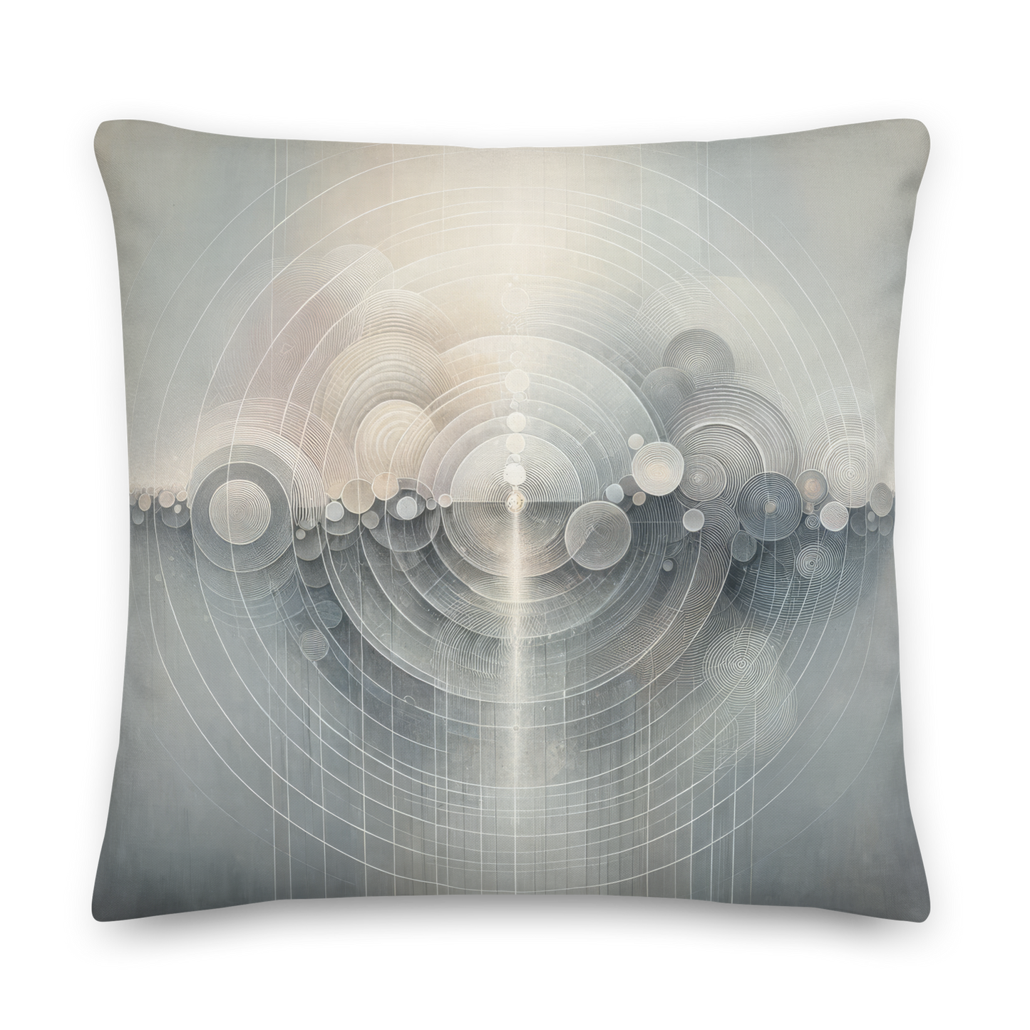 Abstract Art Pillow: Reflective Echoes