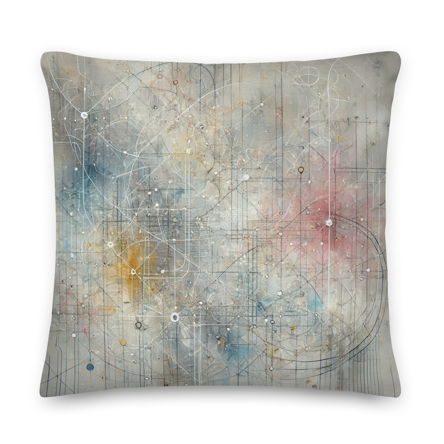 Abstract Art Pillow: Refined Pathways