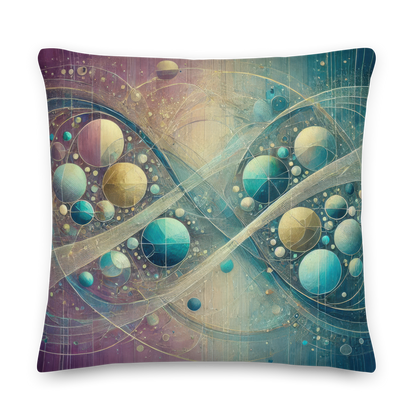 Abstract Art Pillow: Reflective Continuum