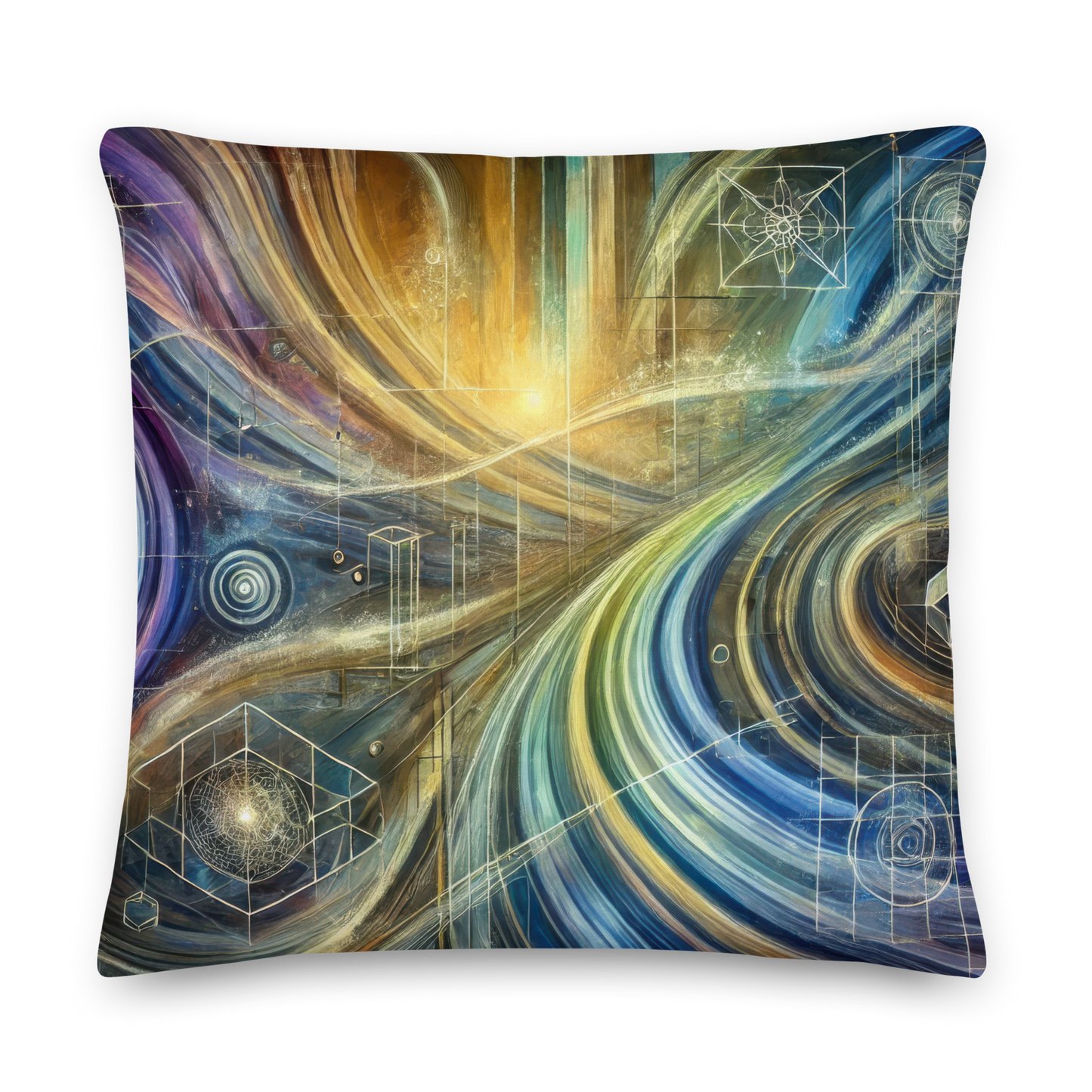 Abstract Art Pillow: Purposeful Continuum