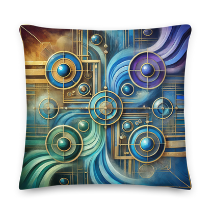 Abstract Art Pillow: Unified Harmony