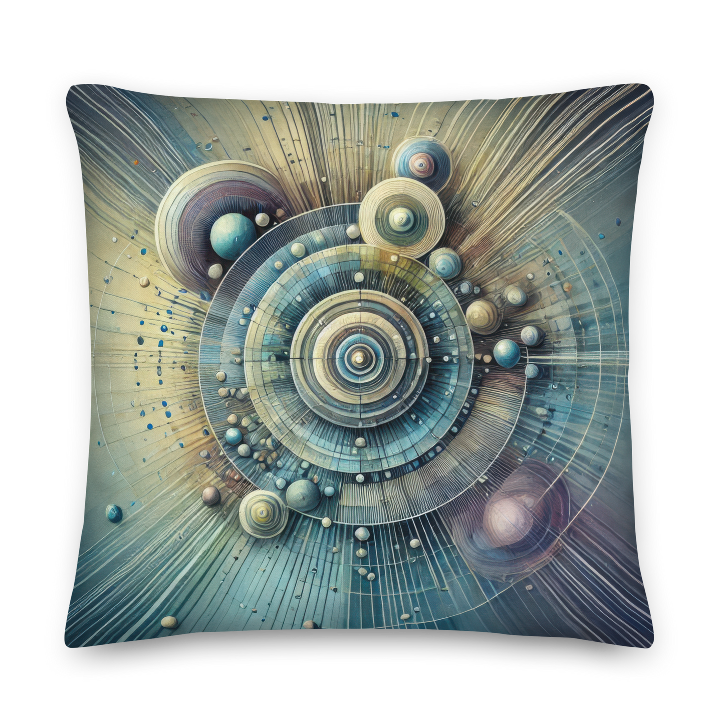 Abstract Art Pillow: Unified Echoes