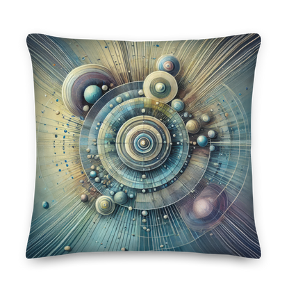 Abstract Art Pillow: Unified Echoes