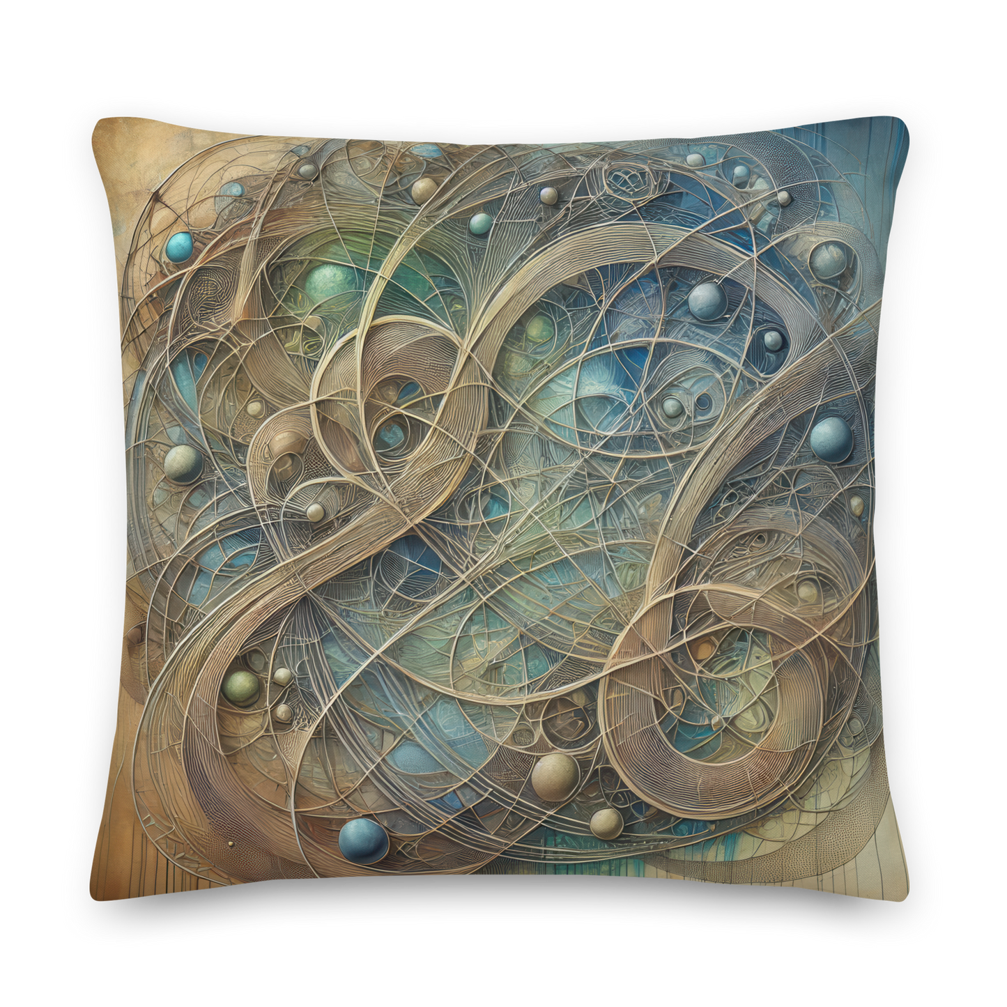 Abstract Art Pillow: Unified Threads