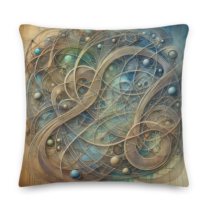 Abstract Art Pillow: Unified Threads