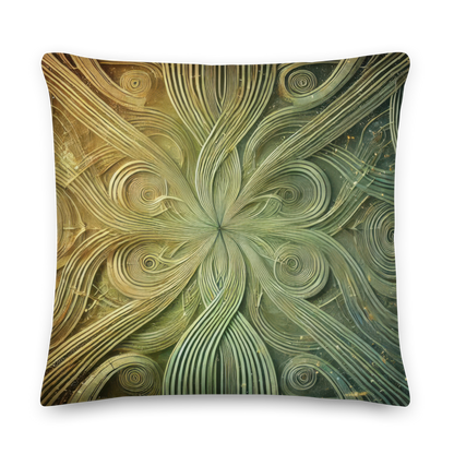 Abstract Art Pillow: Harmonious Pathways