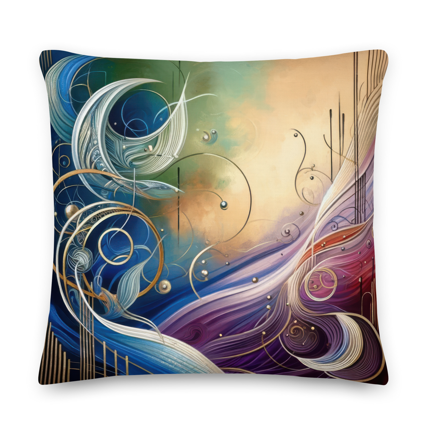 Abstract Art Pillow: Unified Whispers