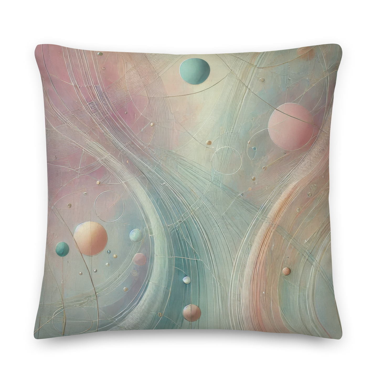 Abstract Art Pillow: Harmonized Whispers