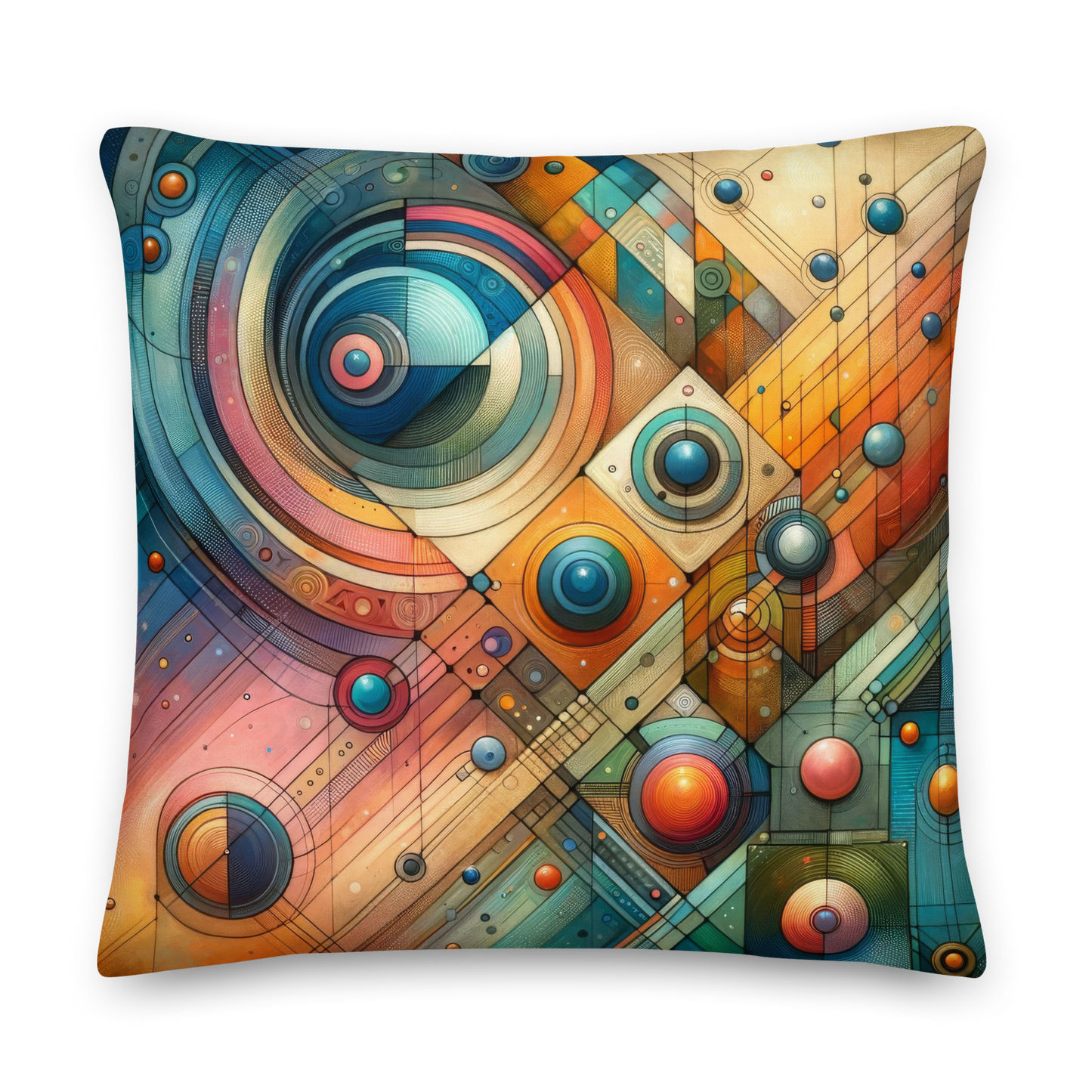 Abstract Art Pillow: Harmonic Nexus