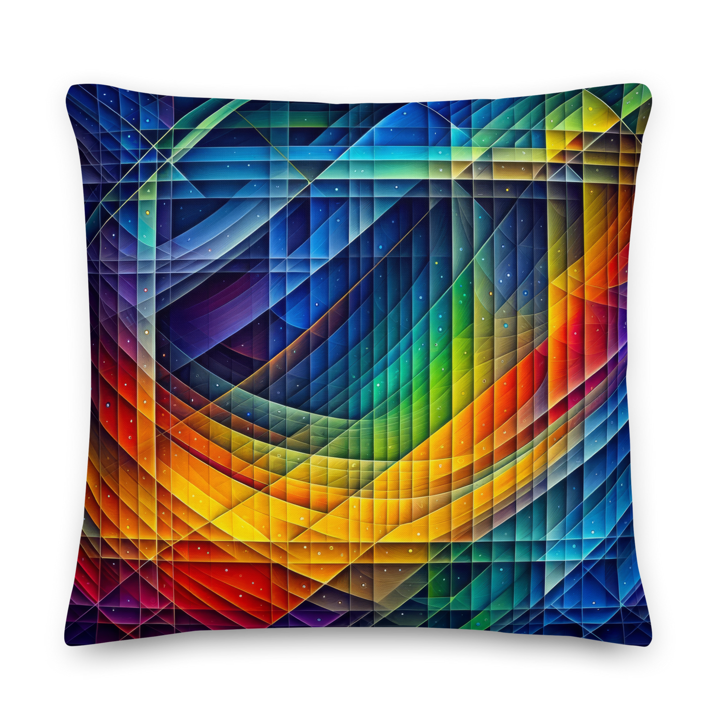 Abstract Art Pillow: Calculated Spectrum