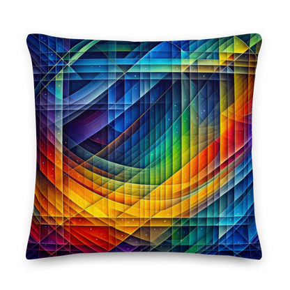 Abstract Art Pillow: Calculated Spectrum