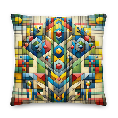 Abstract Art Pillow: Precision Patterns