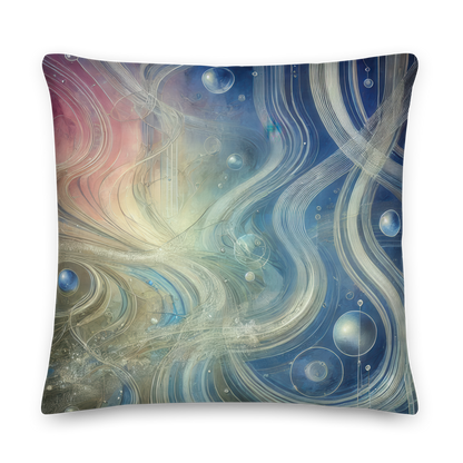 Abstract Art Pillow: Echoes of Unity