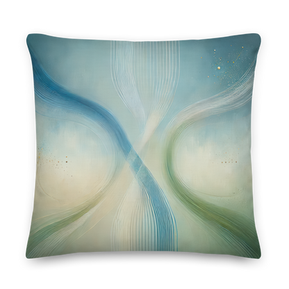 Abstract Art Pillow: Serene Equilibrium