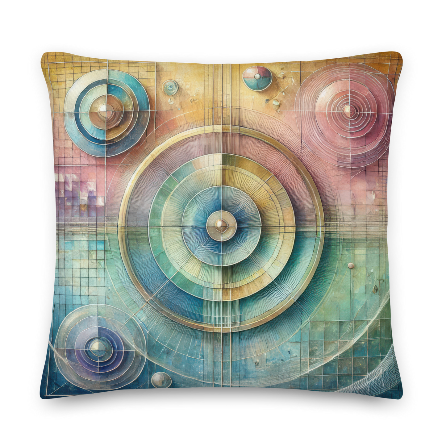 Abstract Art Pillow: Harmonic Equilibrium