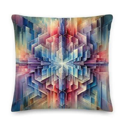 Abstract Art Pillow: Reflective Spectrum