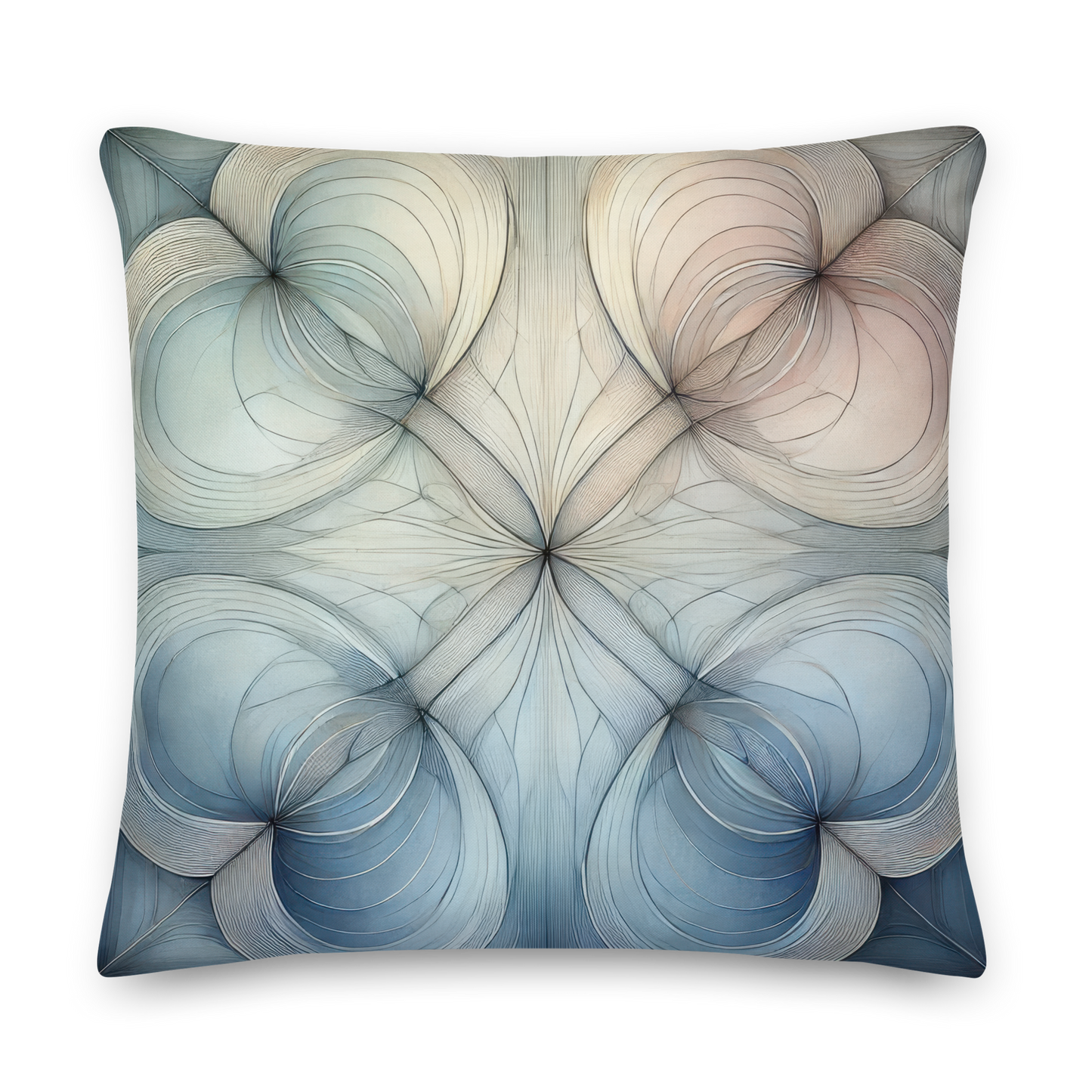 Abstract Art Pillow: Poised Serenity