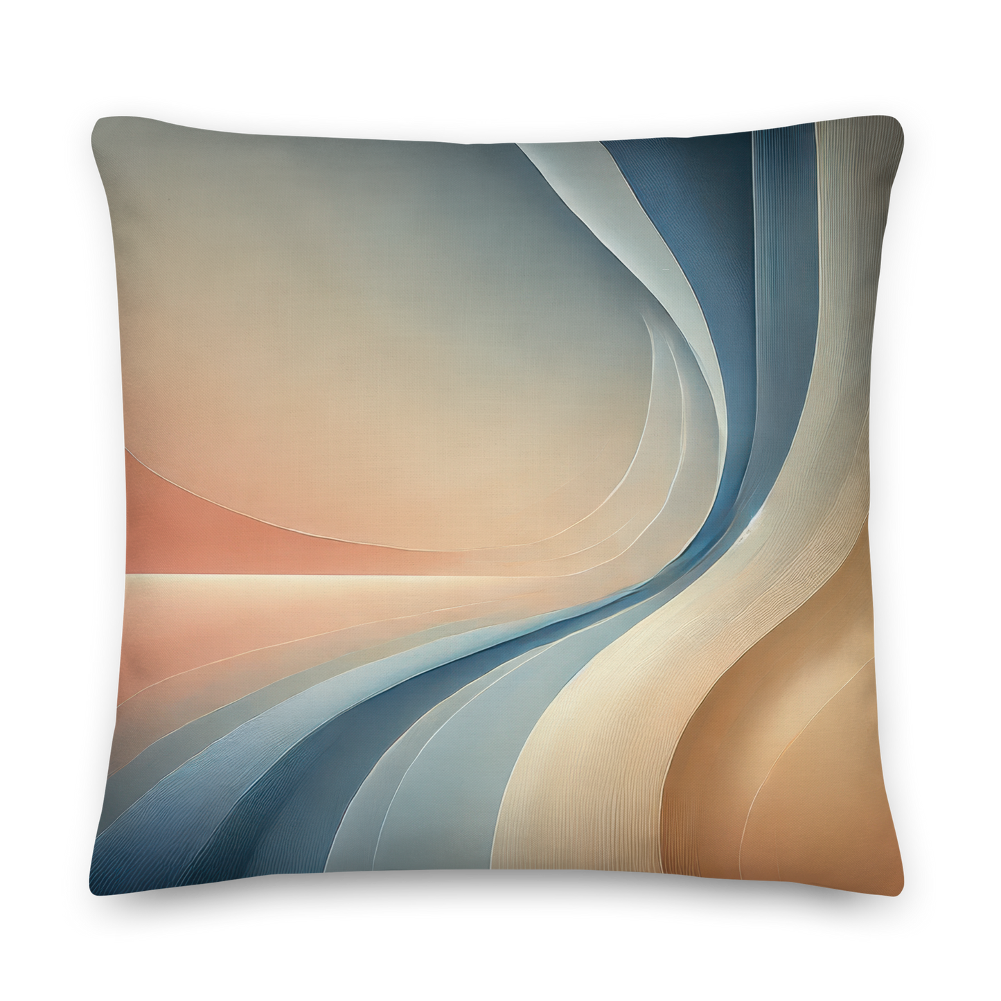 Abstract Art Pillow: Poised Horizon