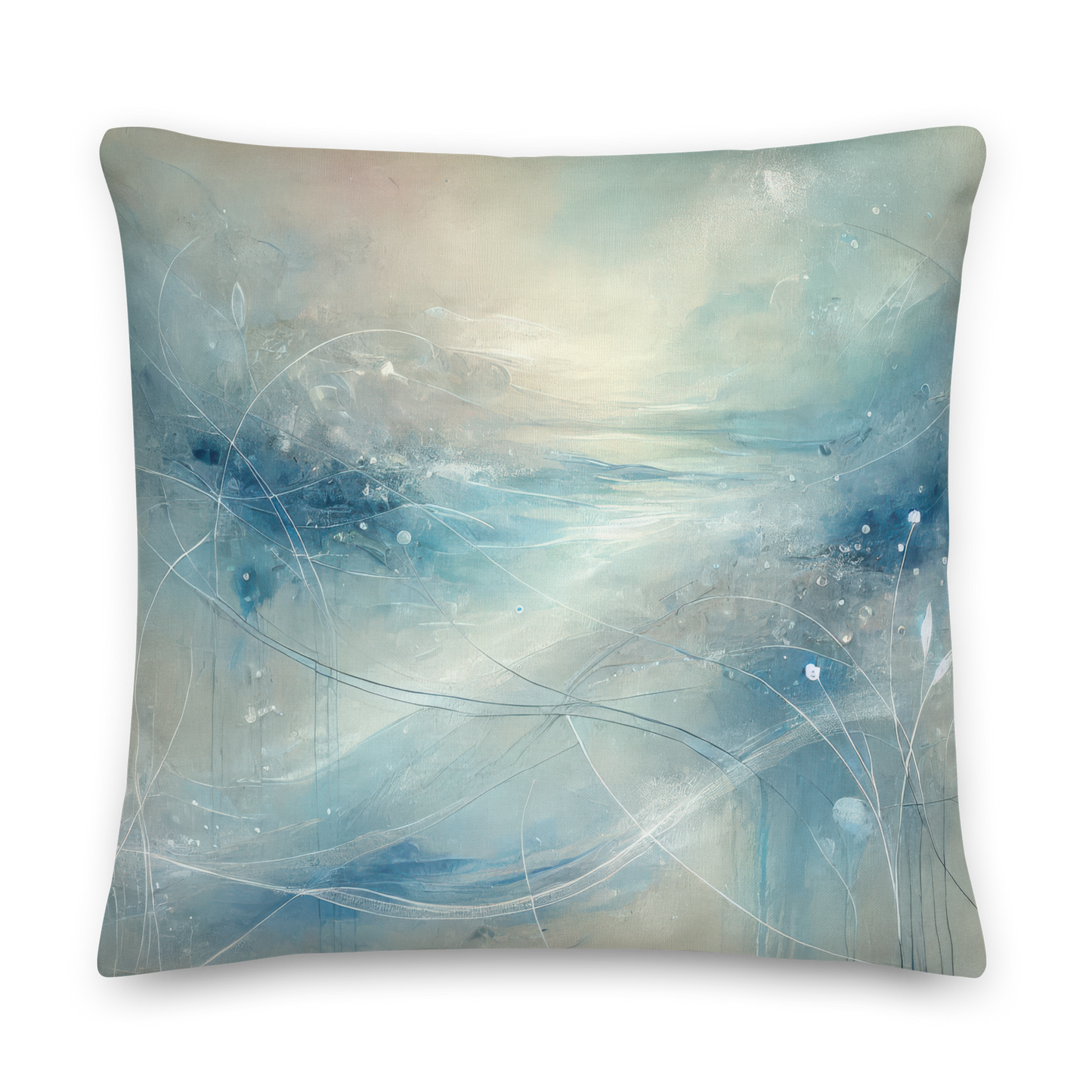 Abstract Art Pillow: Ethereal Calm