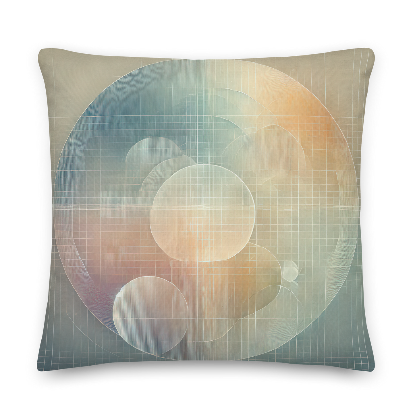 Abstract Art Pillow: Serene Convergence